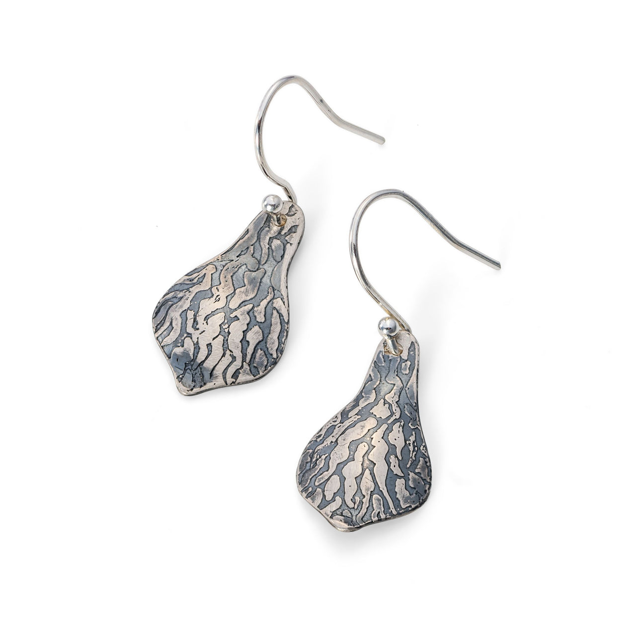 Silver aeonium drop earrings