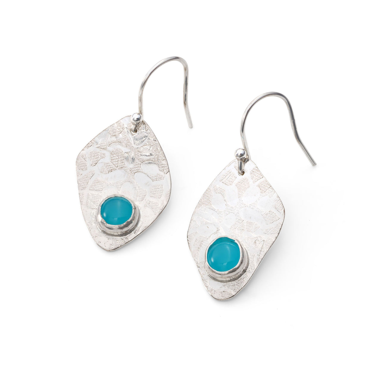 Sterling silver and chalcedony earrings