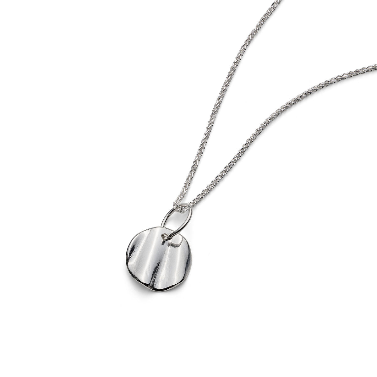 Elegant silver wave pendant