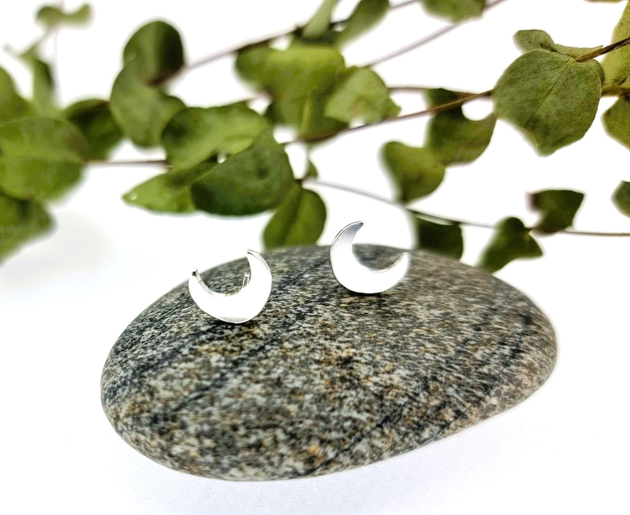 Sterling Silver crescent moon Studs